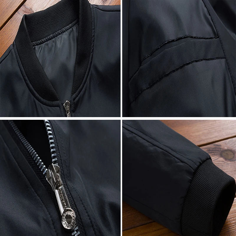 Chaquetas bomber DIMUSI para hombre, abrigos de aviador ajustados, moda urbana