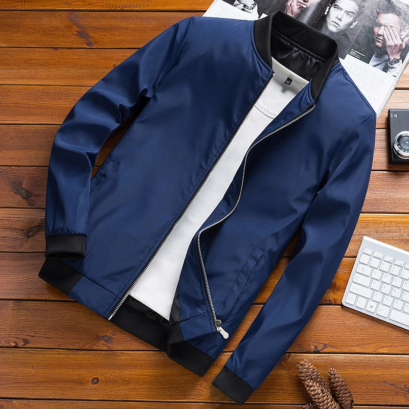 Chaquetas bomber DIMUSI para hombre, abrigos de aviador ajustados, moda urbana