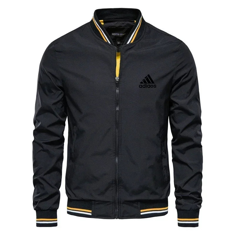 Chaqueta de cuello alto para hombre, nueva tendencia de primavera y otoño de 2025, para deportes al aire libre, con cremallera, ropa de golf y béisbol, abrigo de moda