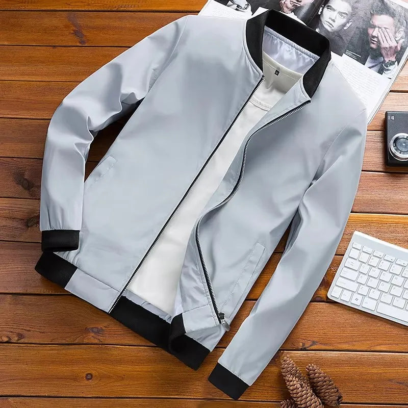 Chaquetas bomber DIMUSI para hombre, abrigos de aviador ajustados, moda urbana