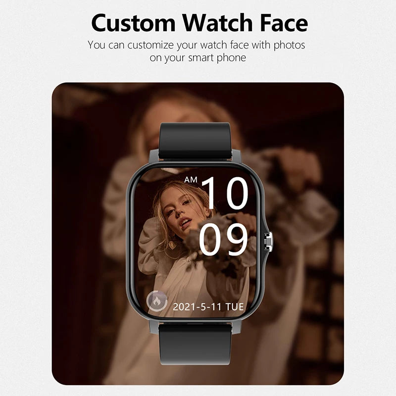 Reloj inteligente deportivo con control de la salud, resistente al agua, Bluetooth, llamadas, para hombres y mujeres, iOS, Xiaomi y Huawei 2025