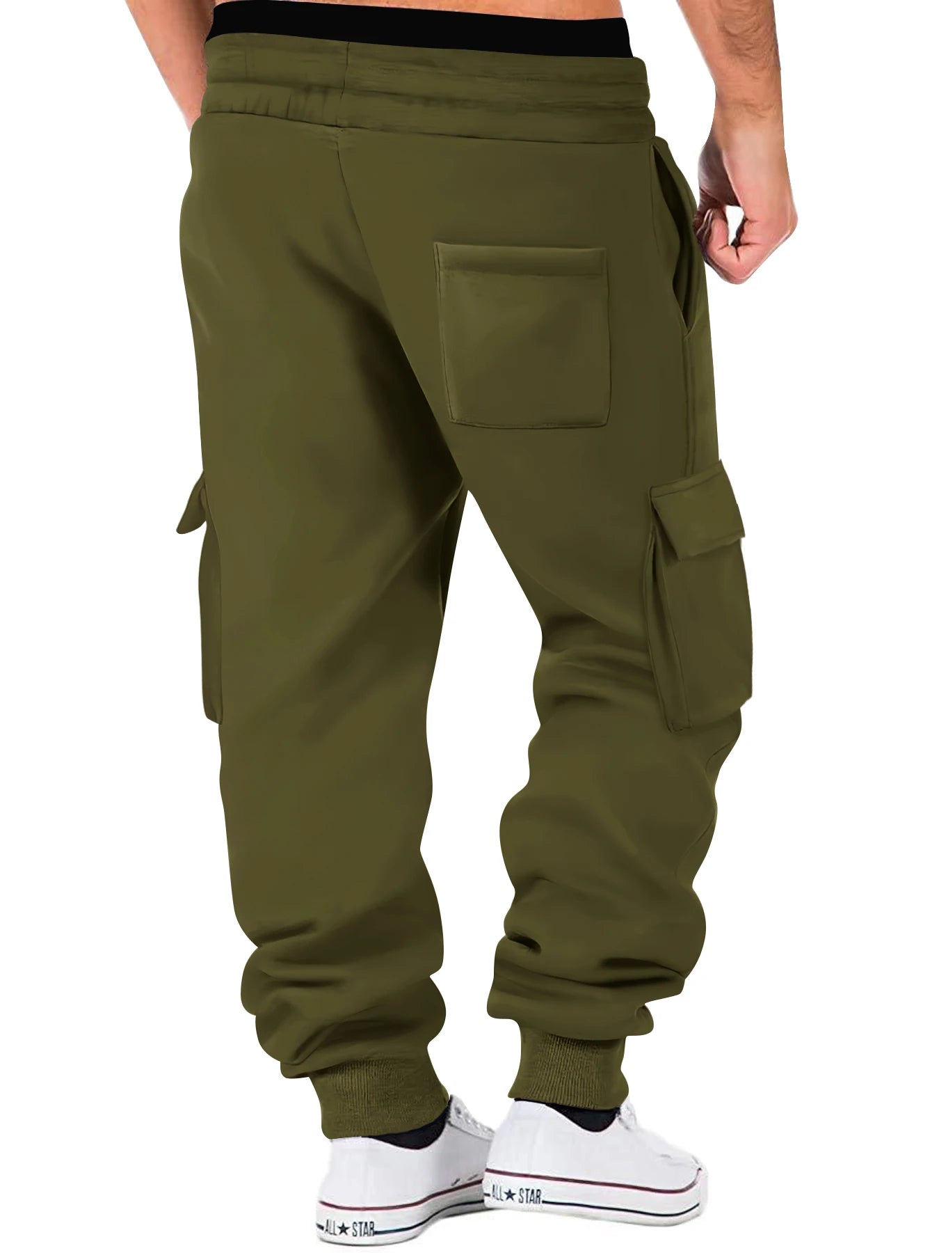 Pantalones cargo para hombre, para correr, entrenar, cómodos, transpirables, para exteriores, informales, , con múltiples bolsillos.