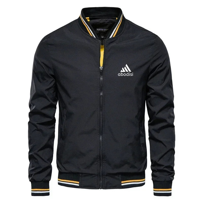 Chaqueta de cuello alto para hombre, nueva tendencia de primavera y otoño de 2025, para deportes al aire libre, con cremallera, ropa de golf y béisbol, abrigo de moda