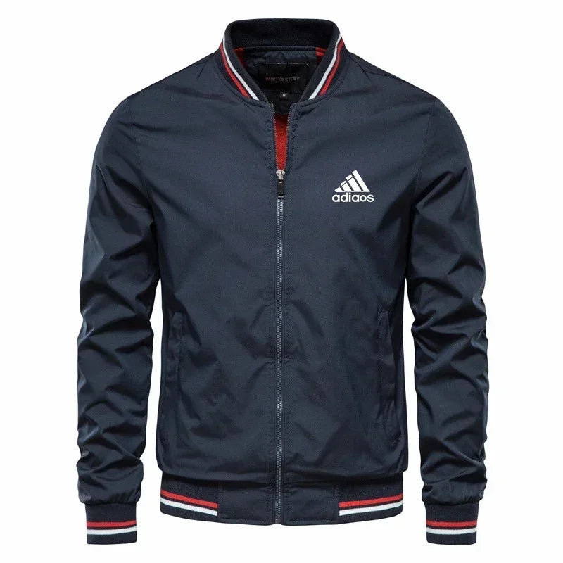 Chaqueta de cuello alto para hombre, nueva tendencia de primavera y otoño de 2025, para deportes al aire libre, con cremallera, ropa de golf y béisbol, abrigo de moda