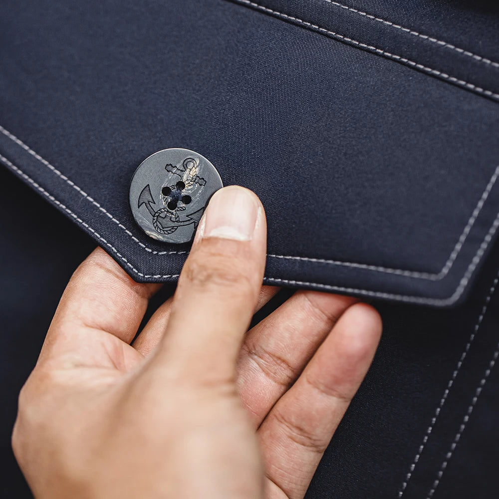 Chaqueta corta de vuelo Maden Retro A1 azul con empalme de color en contraste, abrigo uniforme para hombre, primavera y otoño