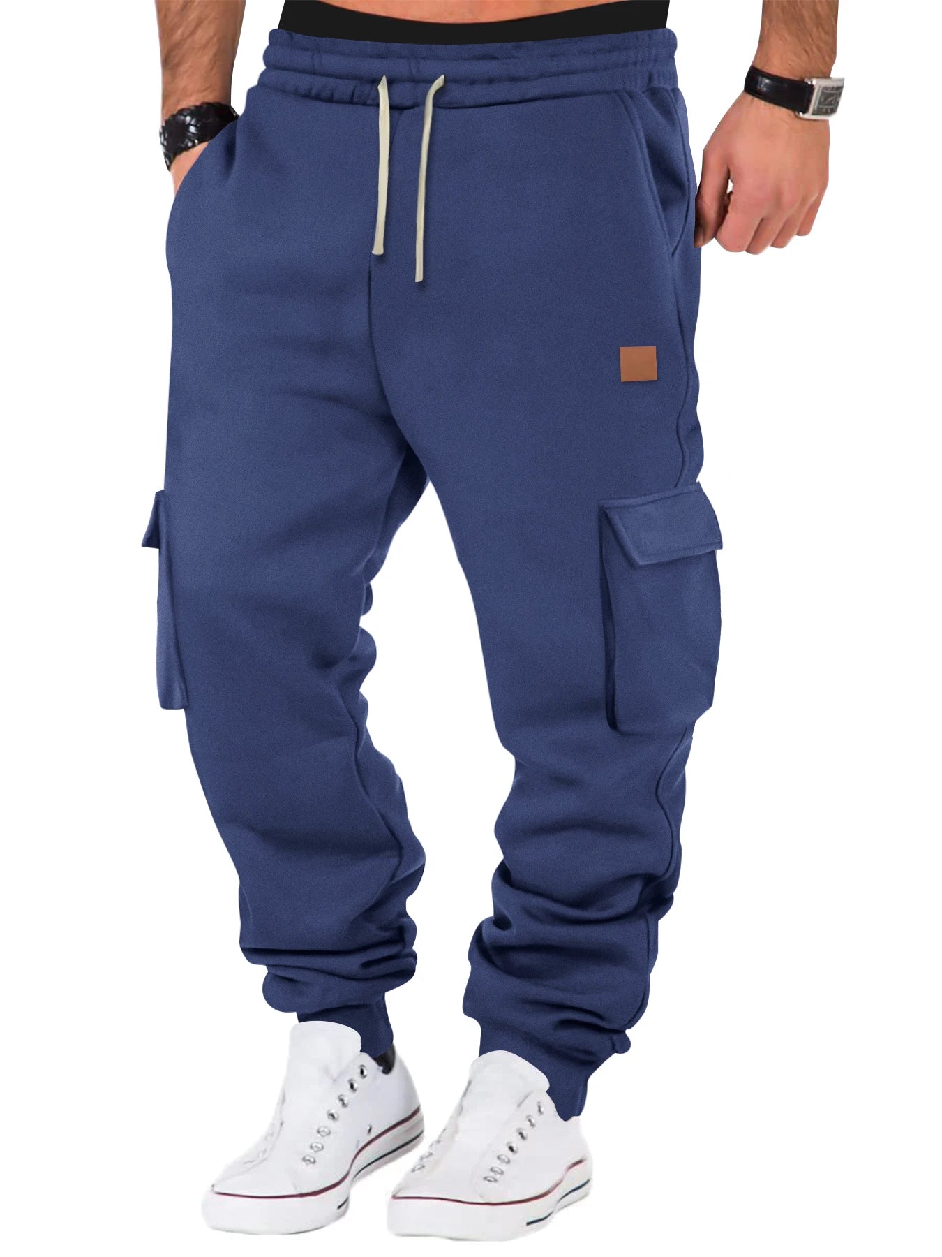 Pantalones cargo para hombre, para correr, entrenar, cómodos, transpirables, para exteriores, informales, , con múltiples bolsillos.