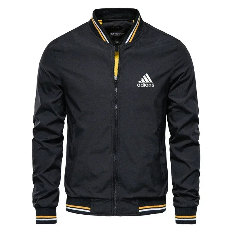 Chaqueta de cuello alto para hombre, nueva tendencia de primavera y otoño de 2025, para deportes al aire libre, con cremallera, ropa de golf y béisbol, abrigo de moda