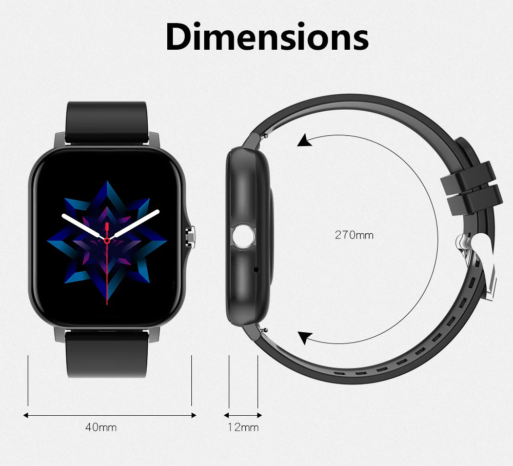 Reloj inteligente deportivo con control de la salud, resistente al agua, Bluetooth, llamadas, para hombres y mujeres, iOS, Xiaomi y Huawei 2025