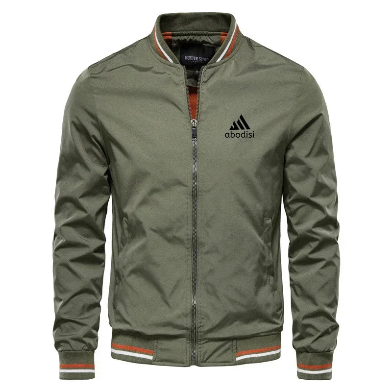 Chaqueta de cuello alto para hombre, nueva tendencia de primavera y otoño de 2025, para deportes al aire libre, con cremallera, ropa de golf y béisbol, abrigo de moda