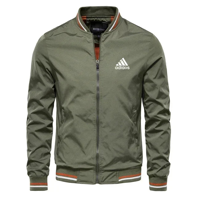 Chaqueta de cuello alto para hombre, nueva tendencia de primavera y otoño de 2025, para deportes al aire libre, con cremallera, ropa de golf y béisbol, abrigo de moda